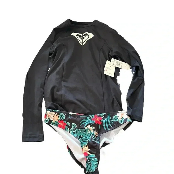 Roxy Other - Roxy Girl Hawaiian Swimwear 2-Piece Chlor Resist Whole Hearted Rashguard